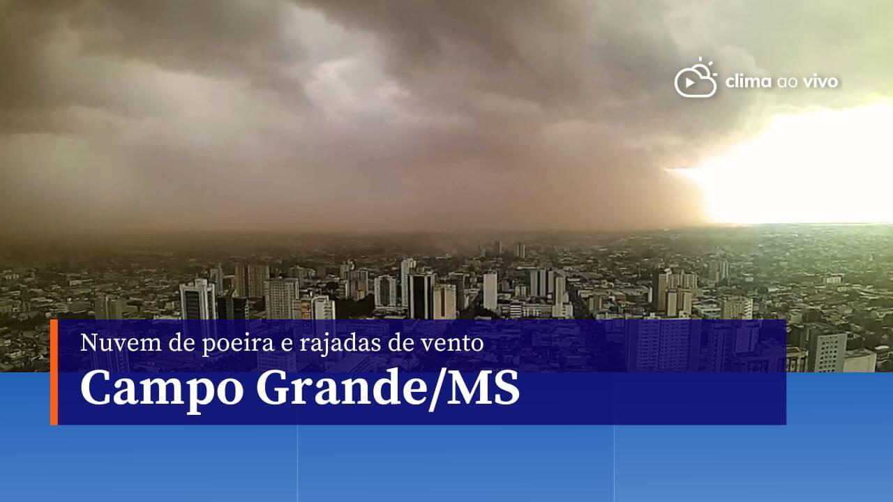Nuvem de poeira e rajadas de vento intensa em Campo Grande/MS - 21/03/24