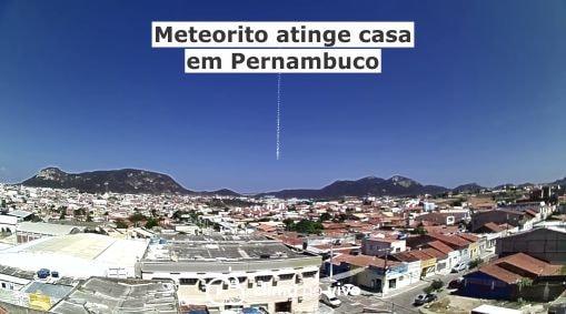 Veja a Trajetória do meteorito que atingiu o solo em Pernambuco