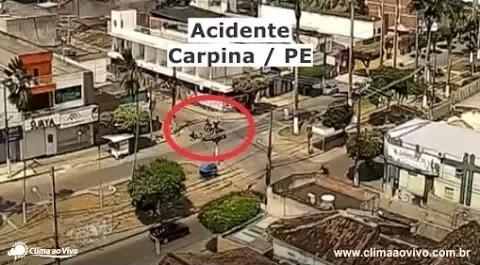 Câmera registra acidente em Carpina / PE - 10/11/19