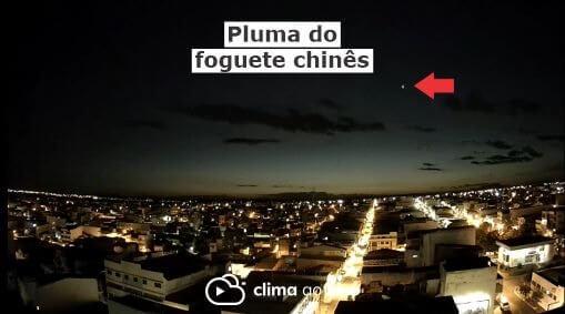 12 Câmeras registram pluma do foguete chinês sobre o Brasil - 23/11/20