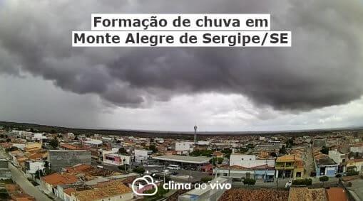 Formação de chuva em Monte Alegre de Sergipe/Se. Veja o vídeo exclusivo