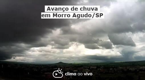 Avanço de chuva em Morro Agudo/SP no início da tarde desta sexta (05). Veja o vídeo exclusivo!