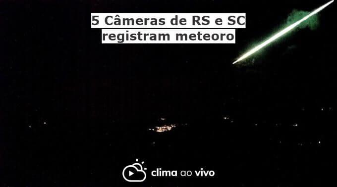 6 Câmeras em Rio Grande do Sul e Santa Catarina registram meteoro - 25/02/21