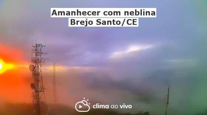 Lindo amanhecer com neblina em Brejo Santo/CE - 16/05/21