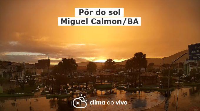 Pôr do sol espetacular em Miguel Calmon/BA - 26/07/21