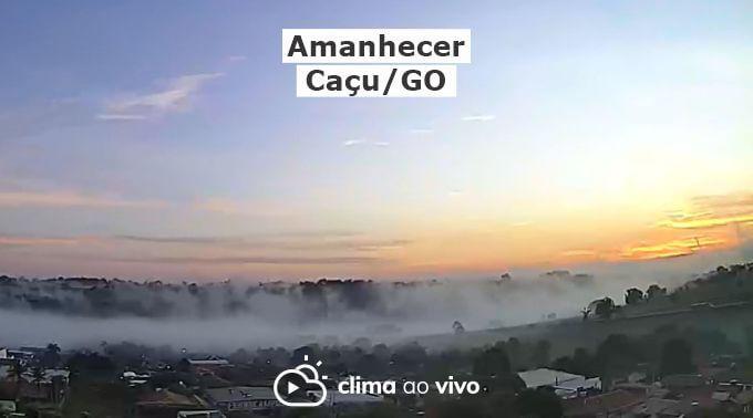 Belo amanhecer com neblina em Caçu/GO -21/10/21