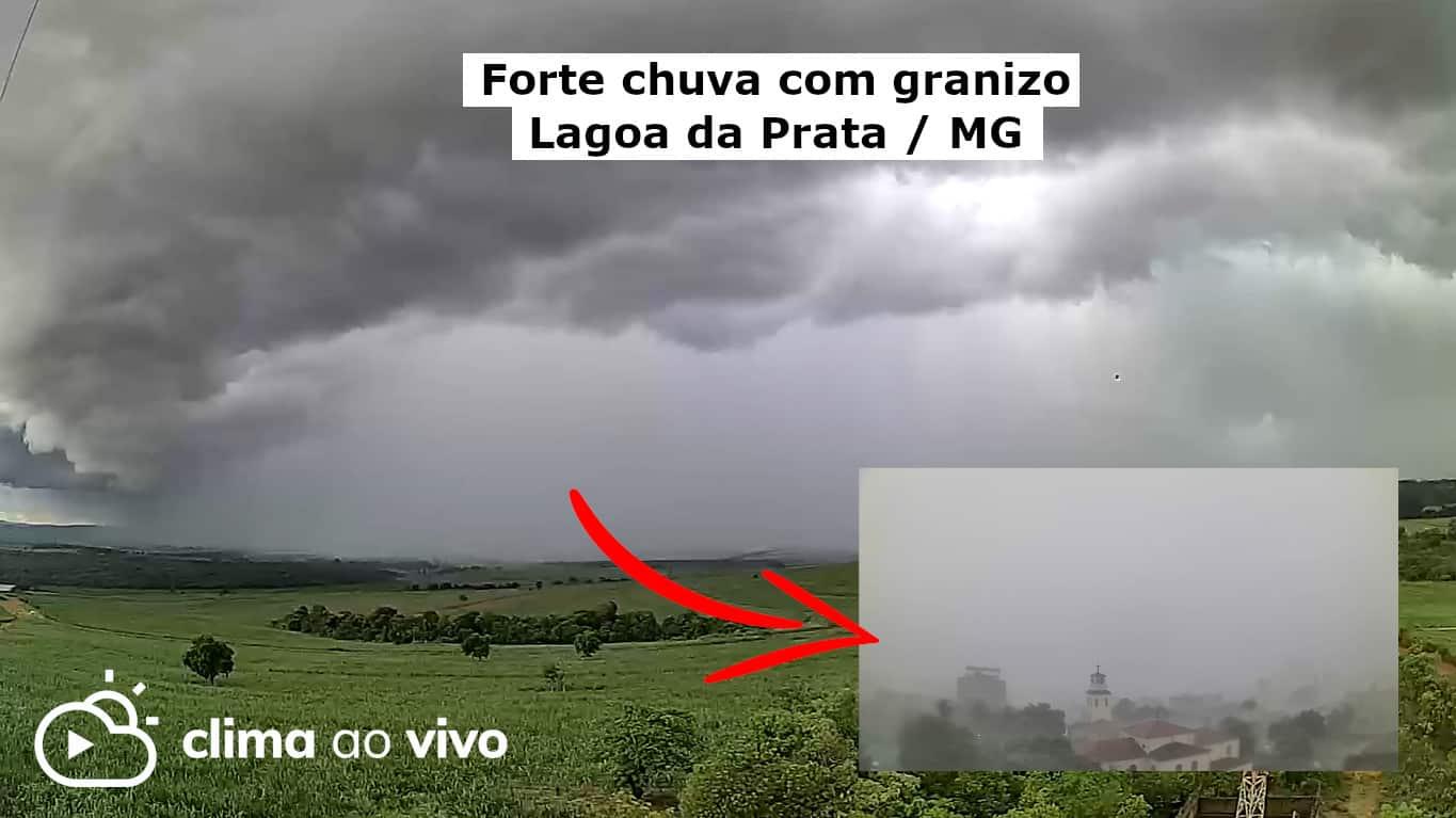 Forte chuva com granizo em Lagoa da Prata / MG - 01/11/21