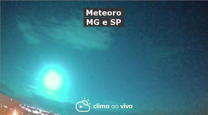 Estrondoso meteoro cruzou o céu do estado de MG e SP - 06/12/21