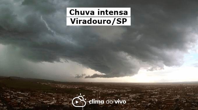Avanço de chuva intensa em Viradouro/SP - 22-12-21