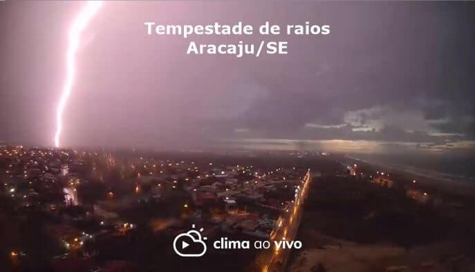 Tempestade de raios em Aracaju/SE - 24/01/22