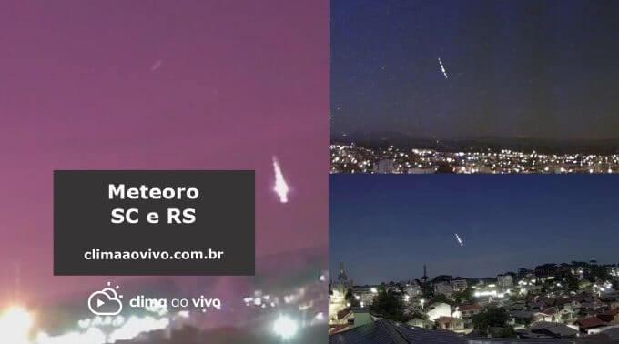 Meteoro cruza o céu de SC e RS - 07/02/22