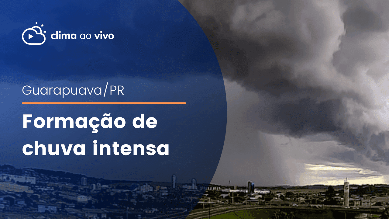 Formação de chuva intensa em Guarapuava/PR - 08/03/22