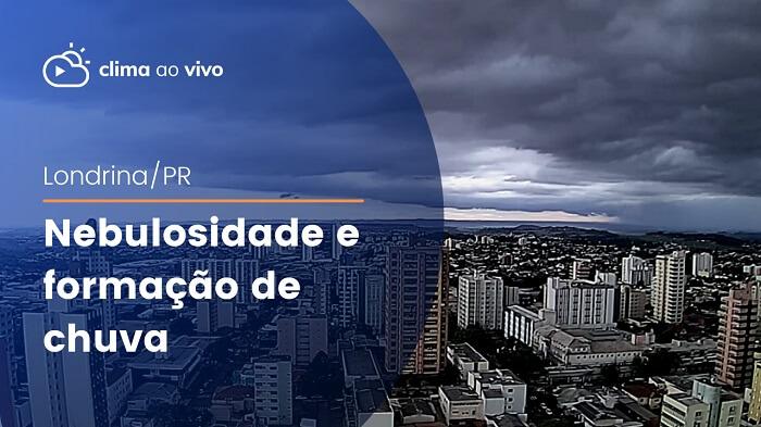 Nebulosidade e formação de chuva em Londrina/PR - 24/03/22