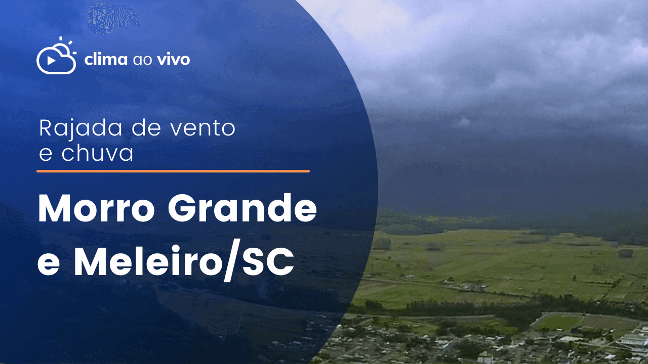 Rajadas de vento com chuva em Morro Grande/SC e Meleiro/SC -28/04/22