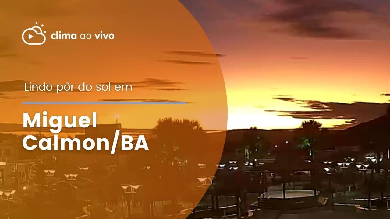 Lindo pôr do sol em Miguel Calmon/BA - 12/05/22