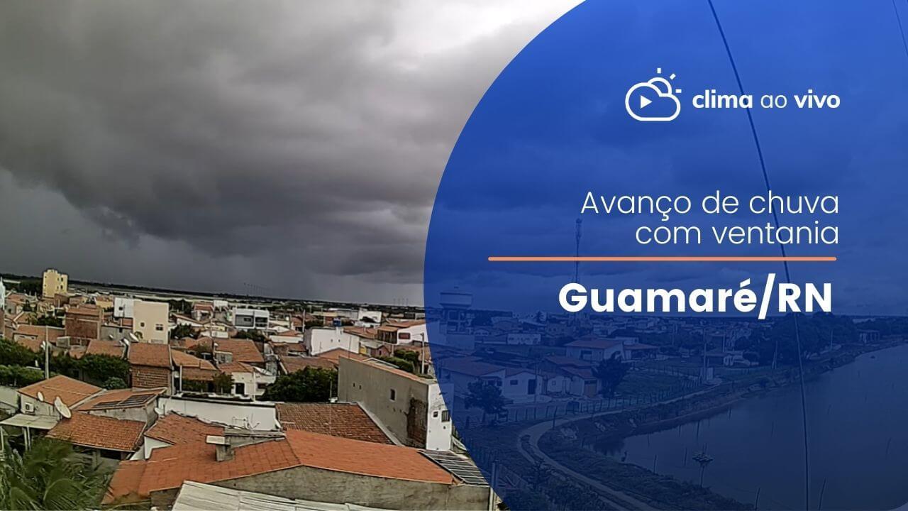 Avanço de chuva com ventania em Guamaré/RN - 20/06/22