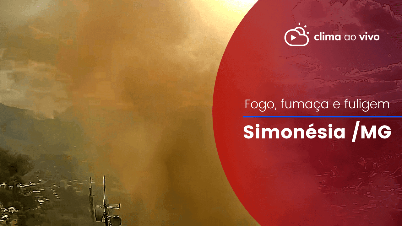 Muita fumaça e fuligem: focos de queimada em Simonésia/MG - 23/08/22