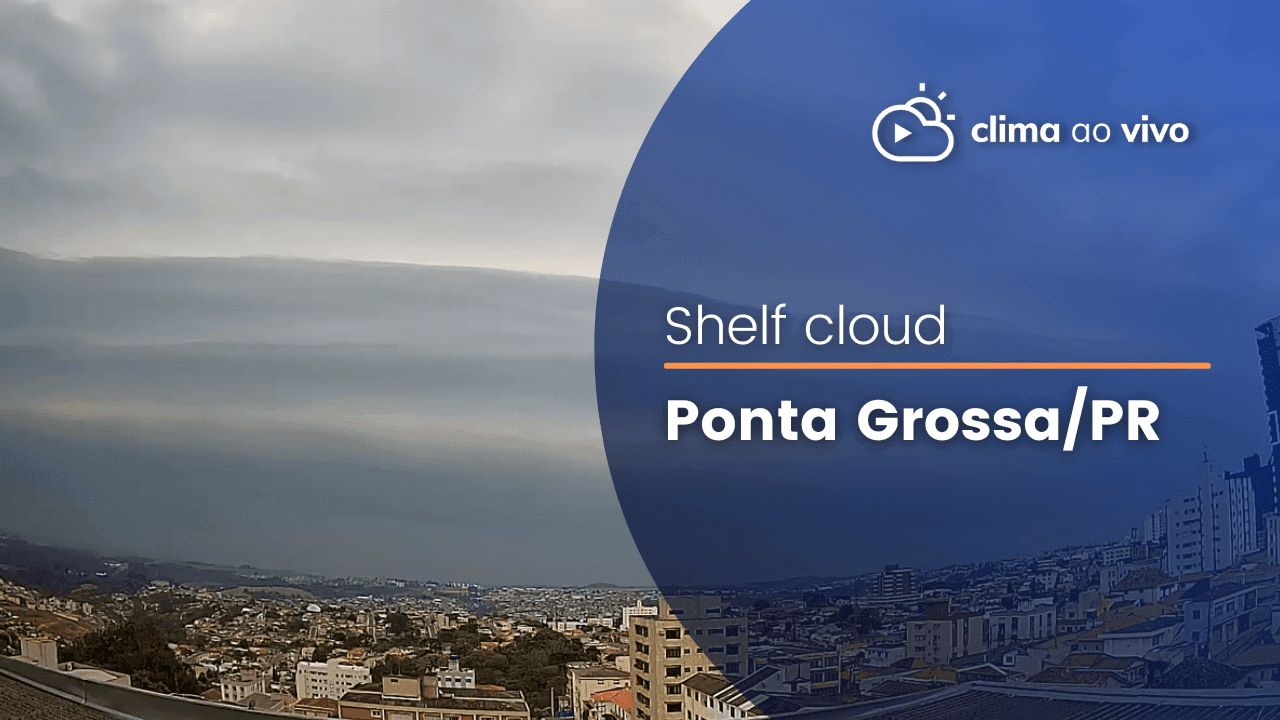 Formação de Shelf Cloud em Ponta Grossa/PR - 06/10/22