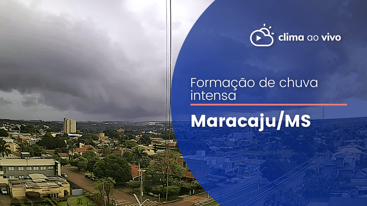 Formação de chuva  intensa em Maracaju/MS - 11/10/22