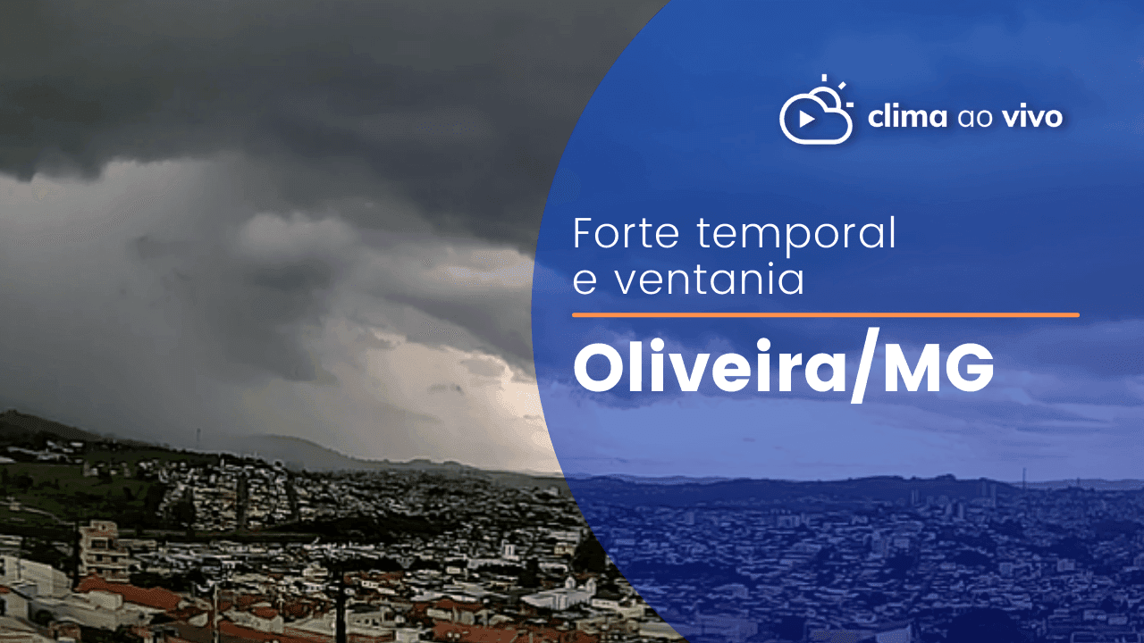 Forte temporal com ventania em Oliveira/MG - 16/11/22