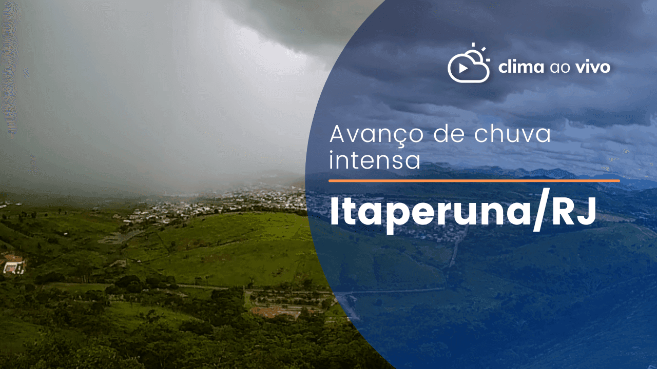 Avanço de chuva intensa em Itaperuna/RJ - 21/11/22