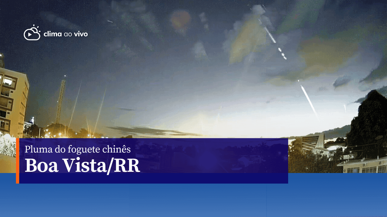Pluma do foguete chinês vista de várias cidades do BR - 08/01/23