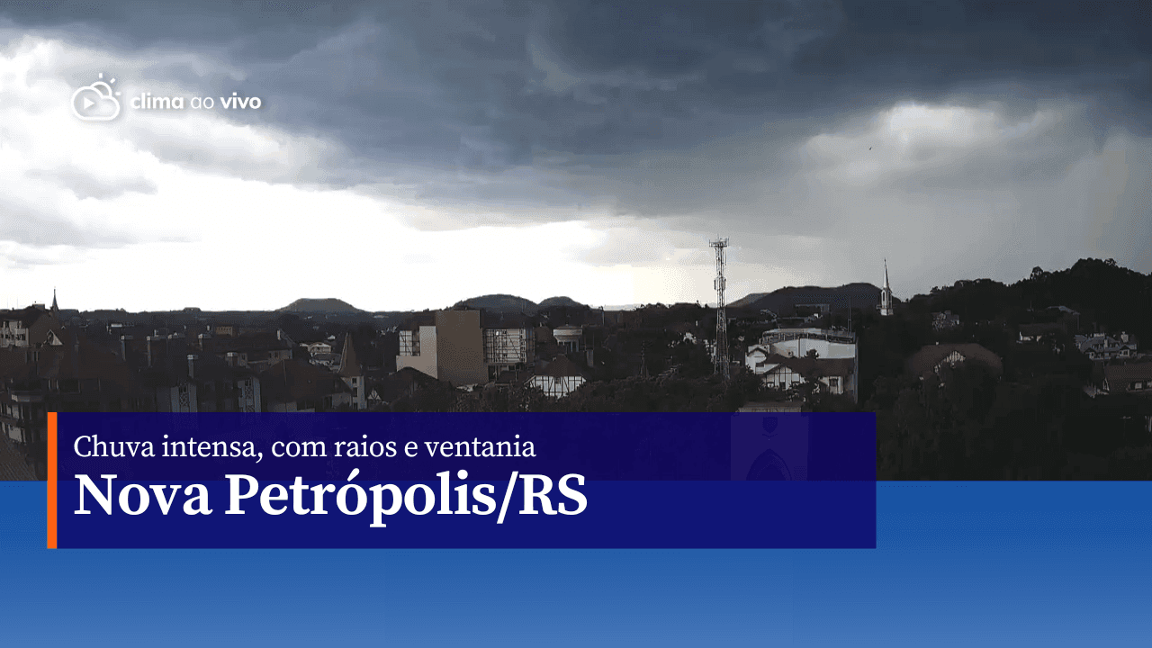 Formação de chuva intensa em Nova Petrópolis/RS - 30/01/23