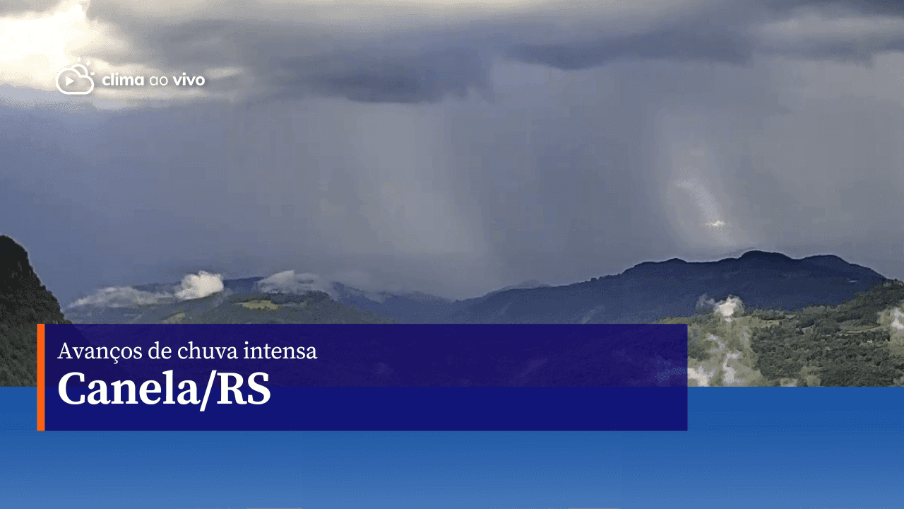 Avanço de chuva intensa em Canela/RS - 31/01/23