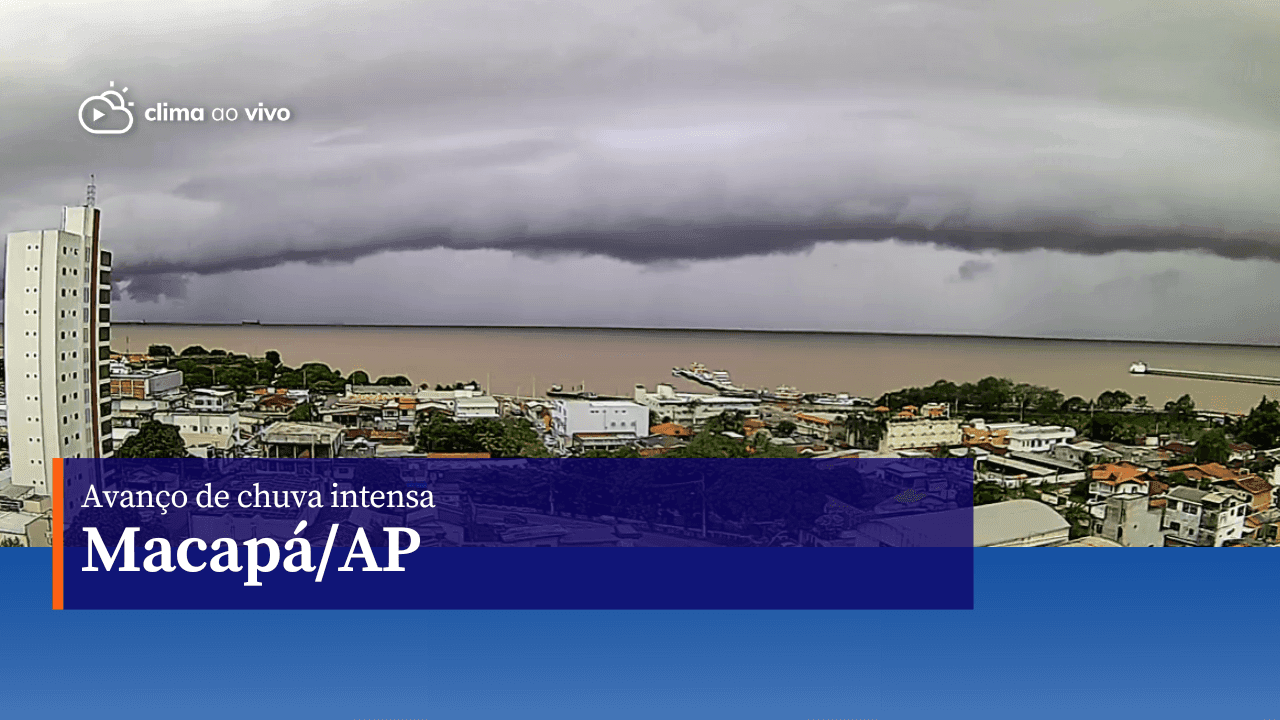 Avanço de chuva intensa em Macapá/AP - 01/02/23
