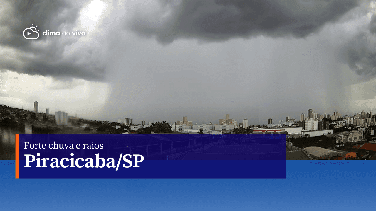 Forte chuva se formou em Piracicaba/SP, na tarde desta quinta-feira - 02/02/23