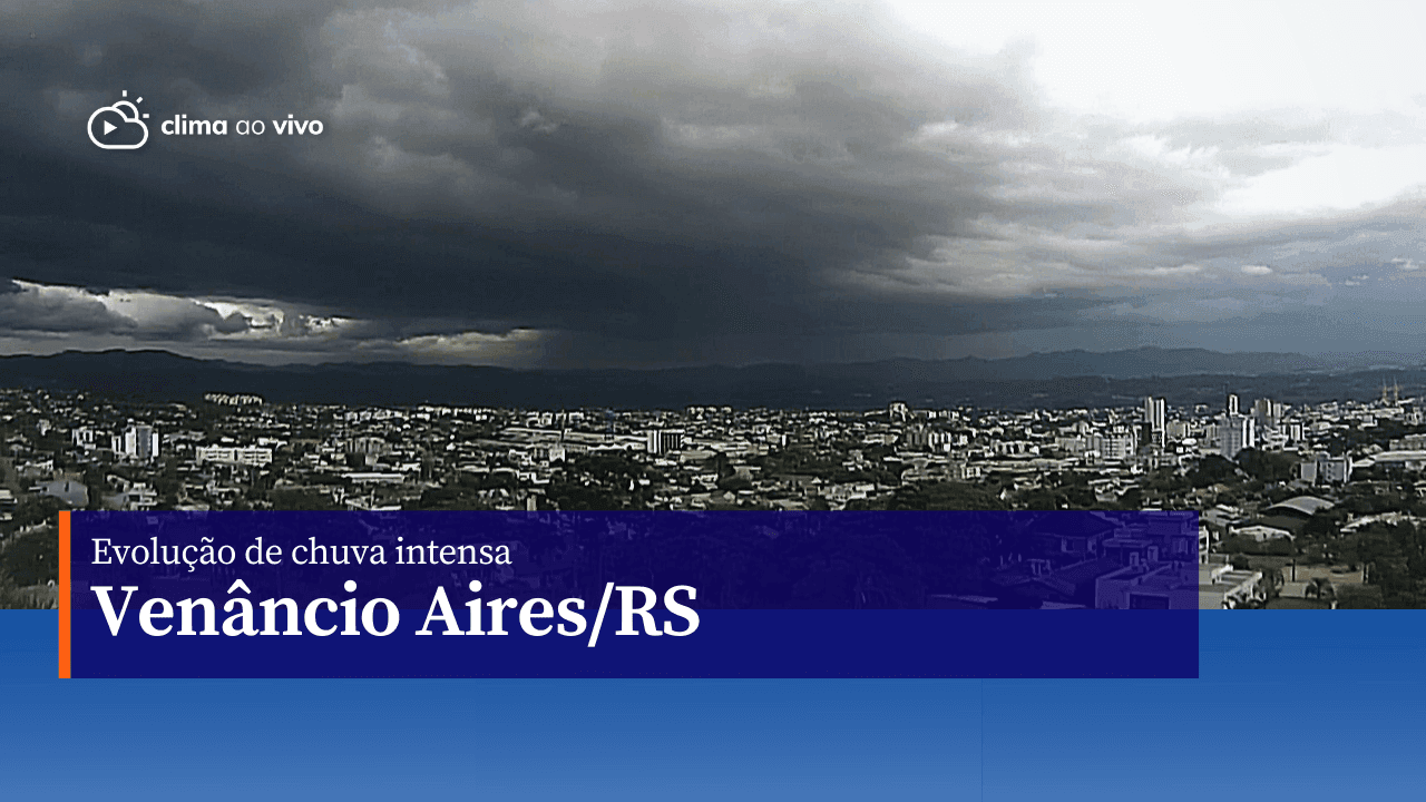 Evolução de chuva intensa em Venâncio Aires/RS - 14/02/23