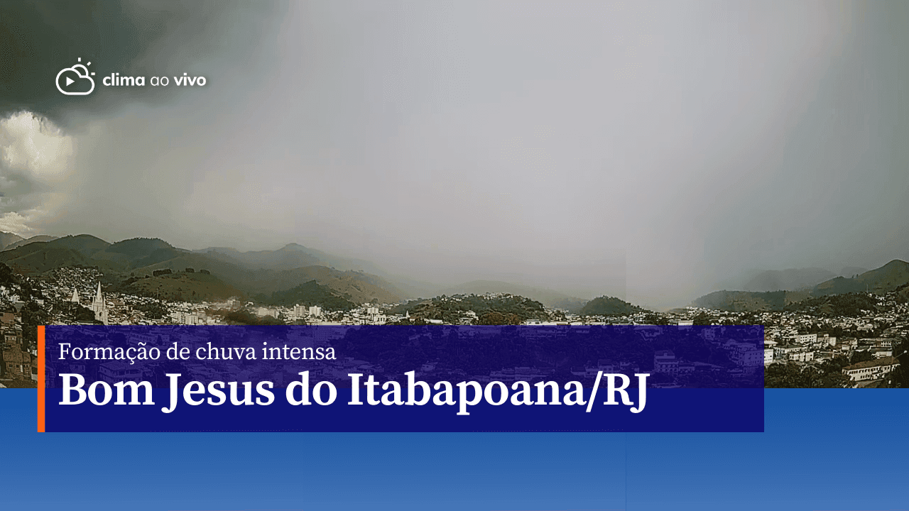 Formação de chuva intensa em Bom Jesus do Itabapoana/RJ - 17/02/23