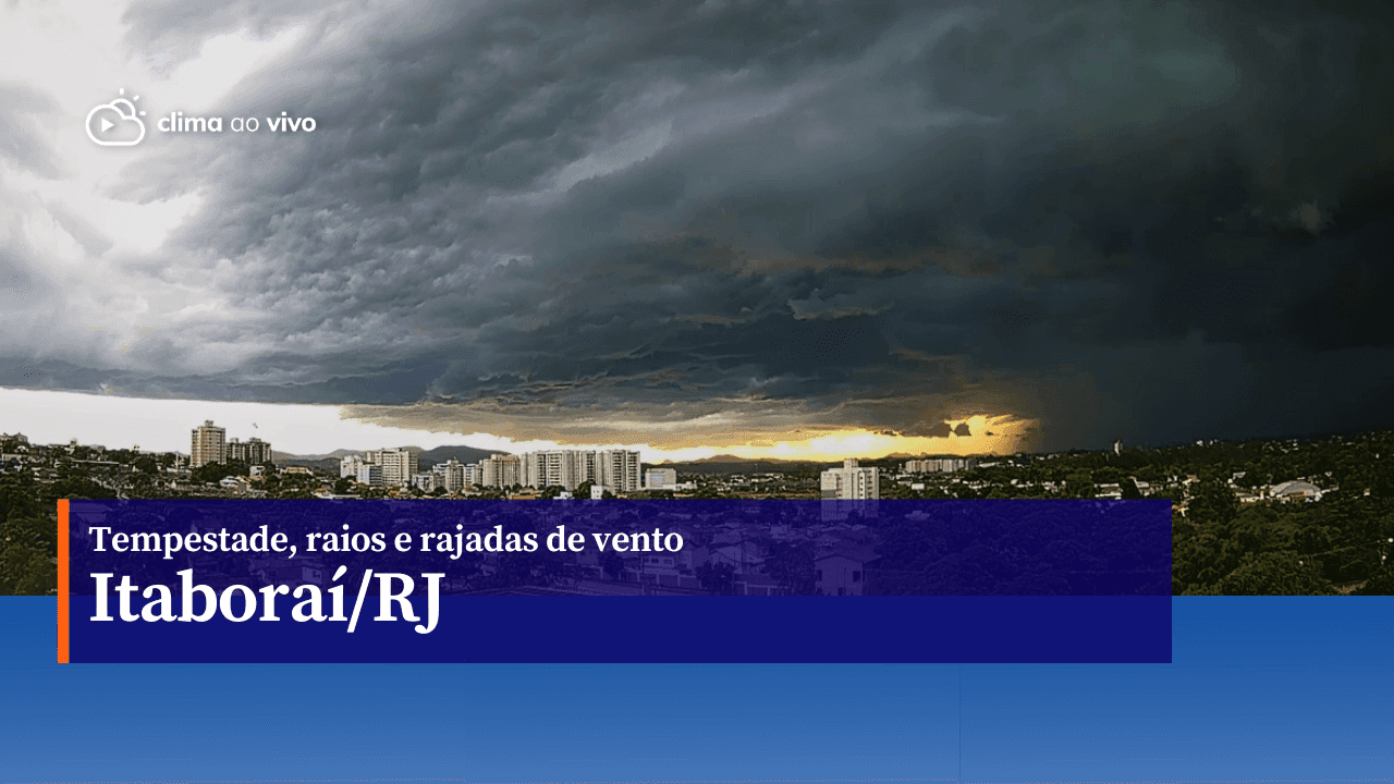 Tempestade, raios e ventania entre o findar da tarde e começo da noite em Itaboraí/RJ - 17/02/23