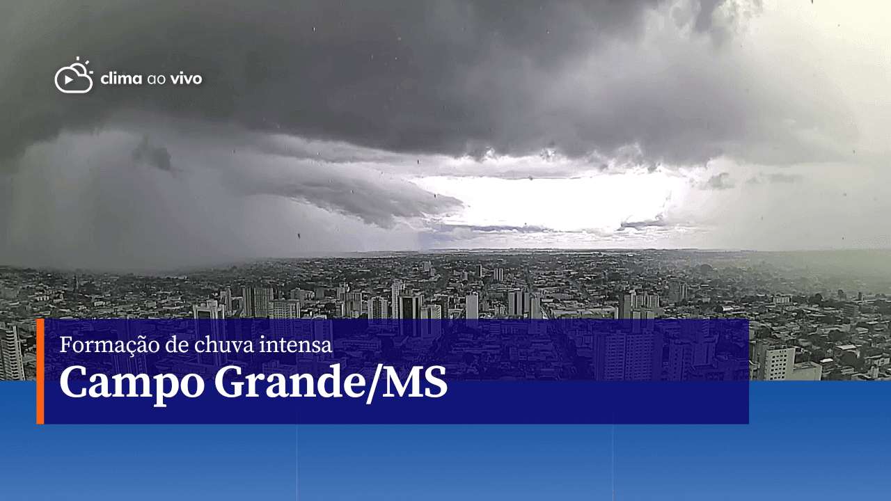 Formação de chuva intensa em Campo Grande/MS - 16/03/23