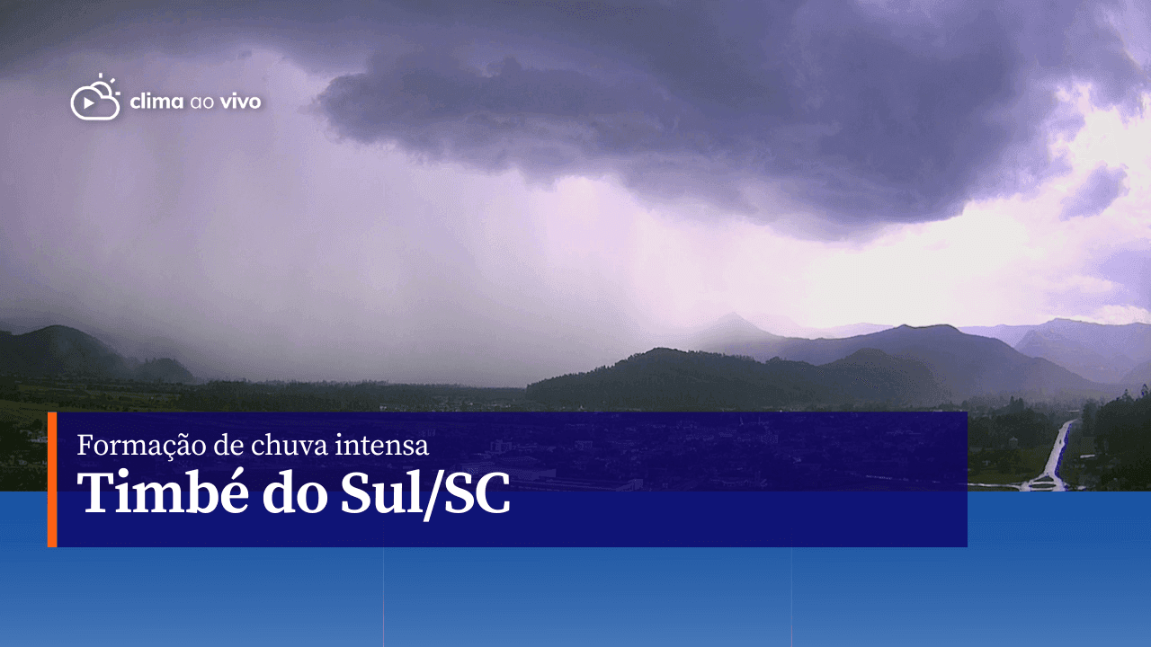Formação de chuva intensa em Timbé do Sul/SC - 20/03/23