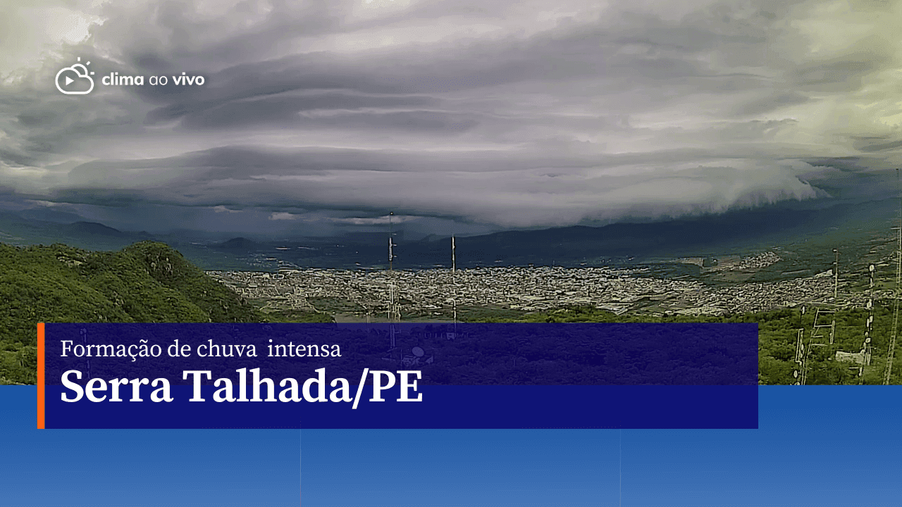 Formação de chuva intensa em Serra Talhada/PE - 21/03/23
