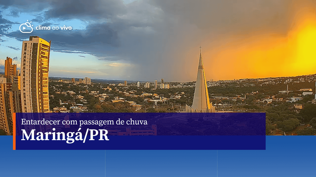 Passagem de chuva e um anoitecer belíssimo em Maringá/PR - 21/03/23
