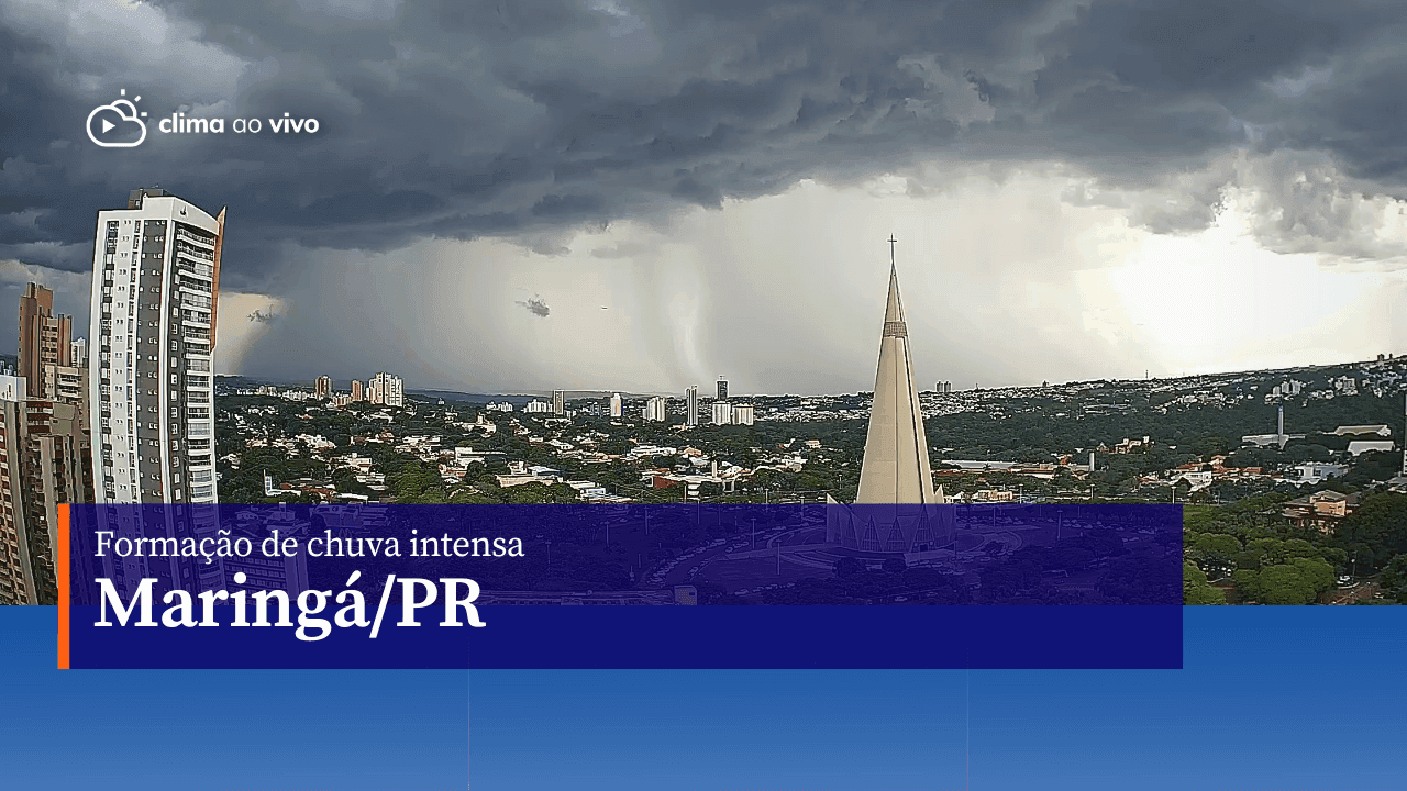 Formação de chuva intensa em Maringá/PR - 27/03/23