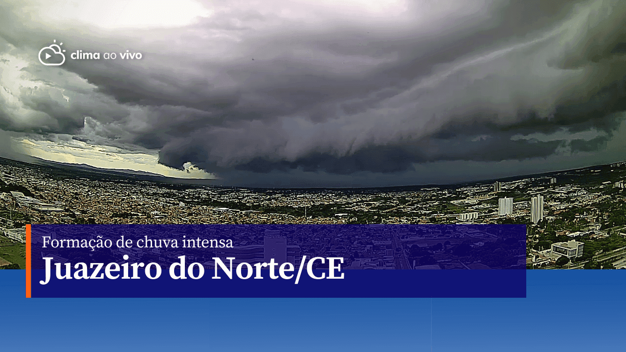 Formação de chuva intensa em Juazeiro do Norte/CE - 05/04/23
