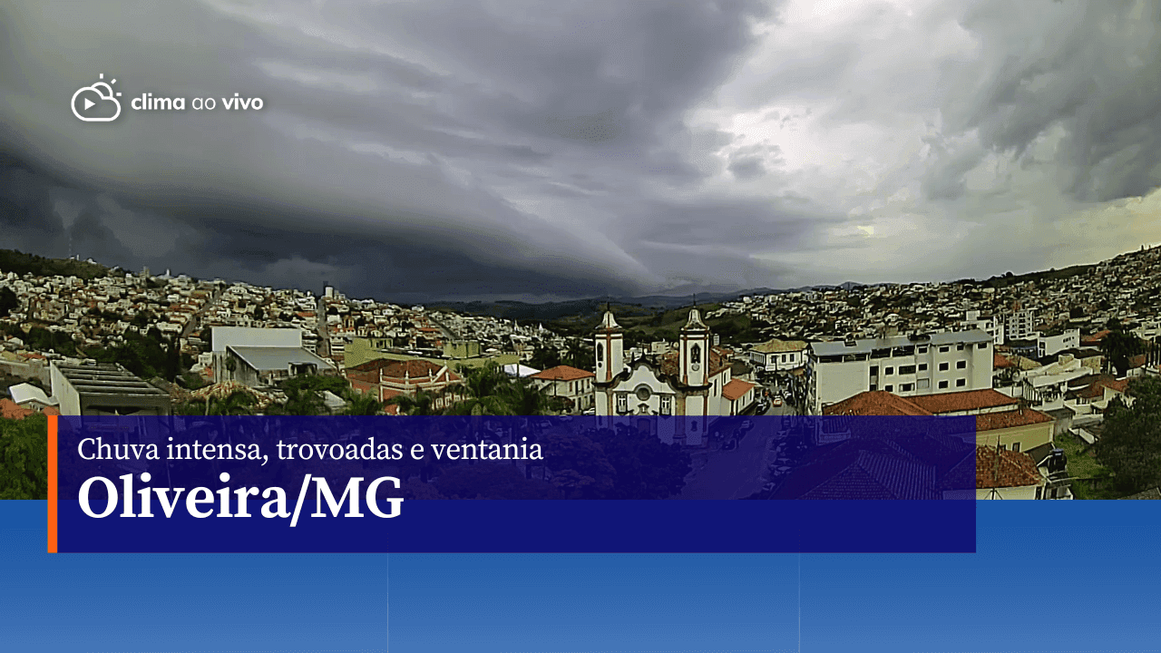 Chuva intensa, trovoadas e rajadas de vento em Oliveira/MG - 14/04/23