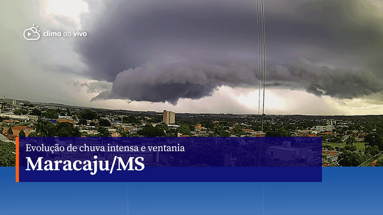 Evolução de chuva intensa em Maracaju/MS - 24/04/23