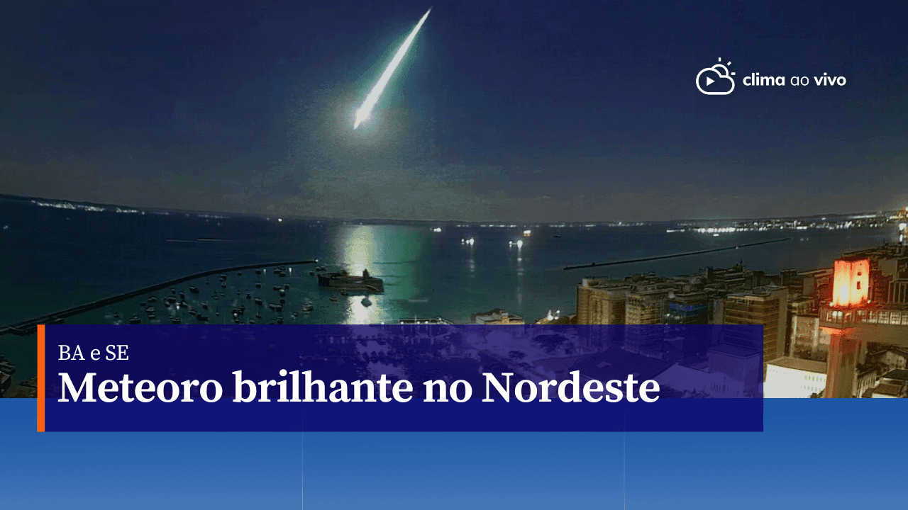 Meteoro brilhante cruza o céu de cidades nordestinas na noite de sábado - 17/06/23