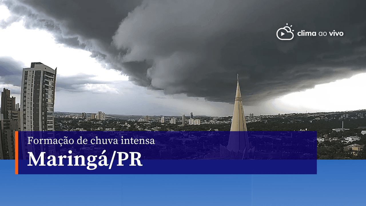 Formação de chuva intensa em Maringá/PR - 17/10/23