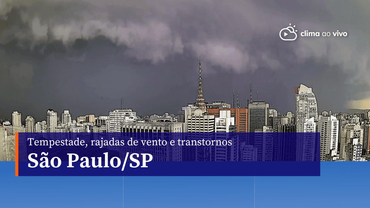 Tempestade, raios e rajadas de vento que ultrapassaram os 90 km/h na Grande São Paulo, nesta sexta-feira - 03/11/23