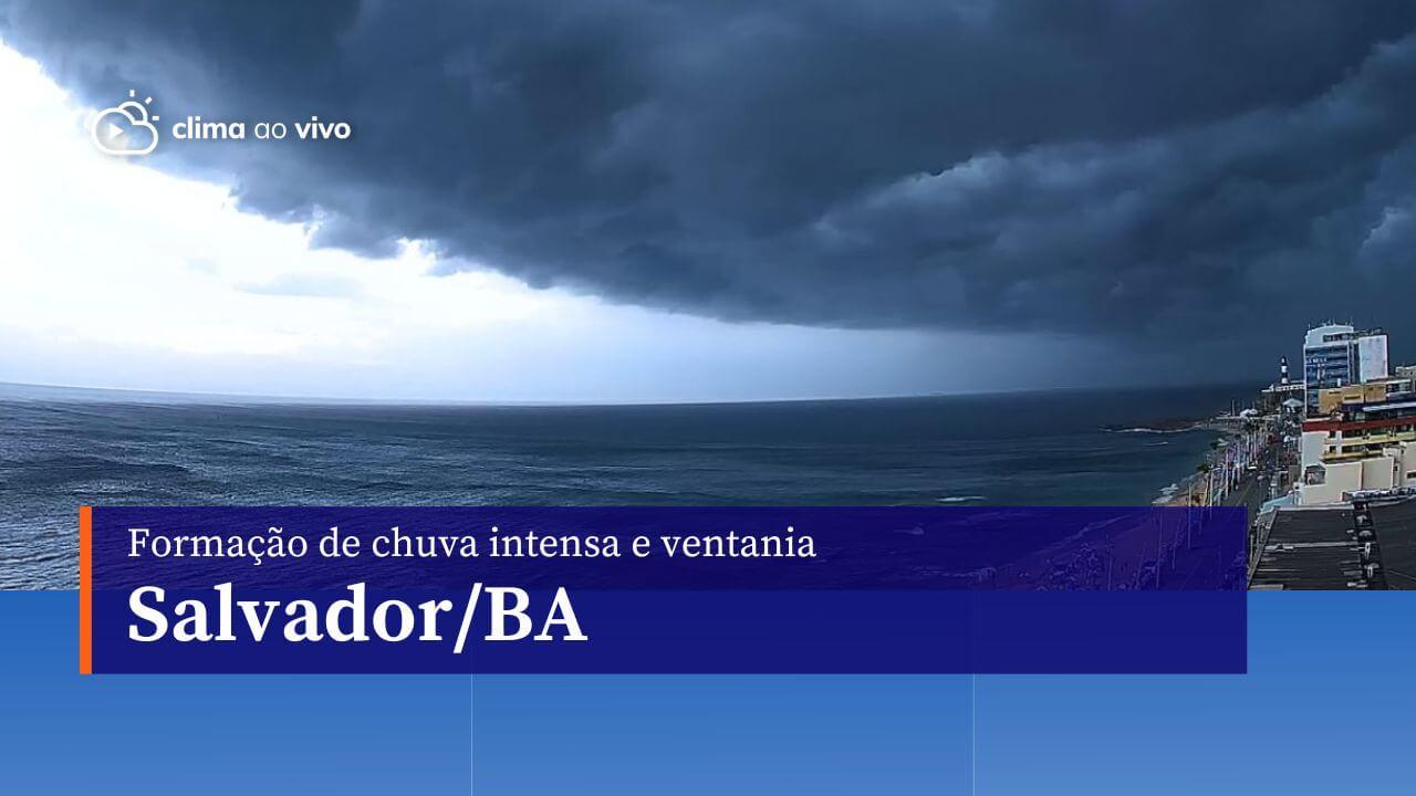 Formação de chuva intensa e ventania em Salvador/BA - 24/01/24