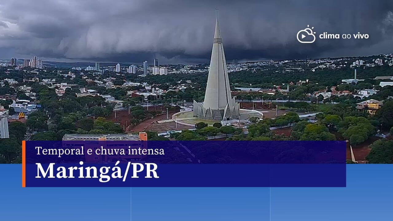 Temporal, chuva intensa e ventania em Maringá/PR - 16/02/24