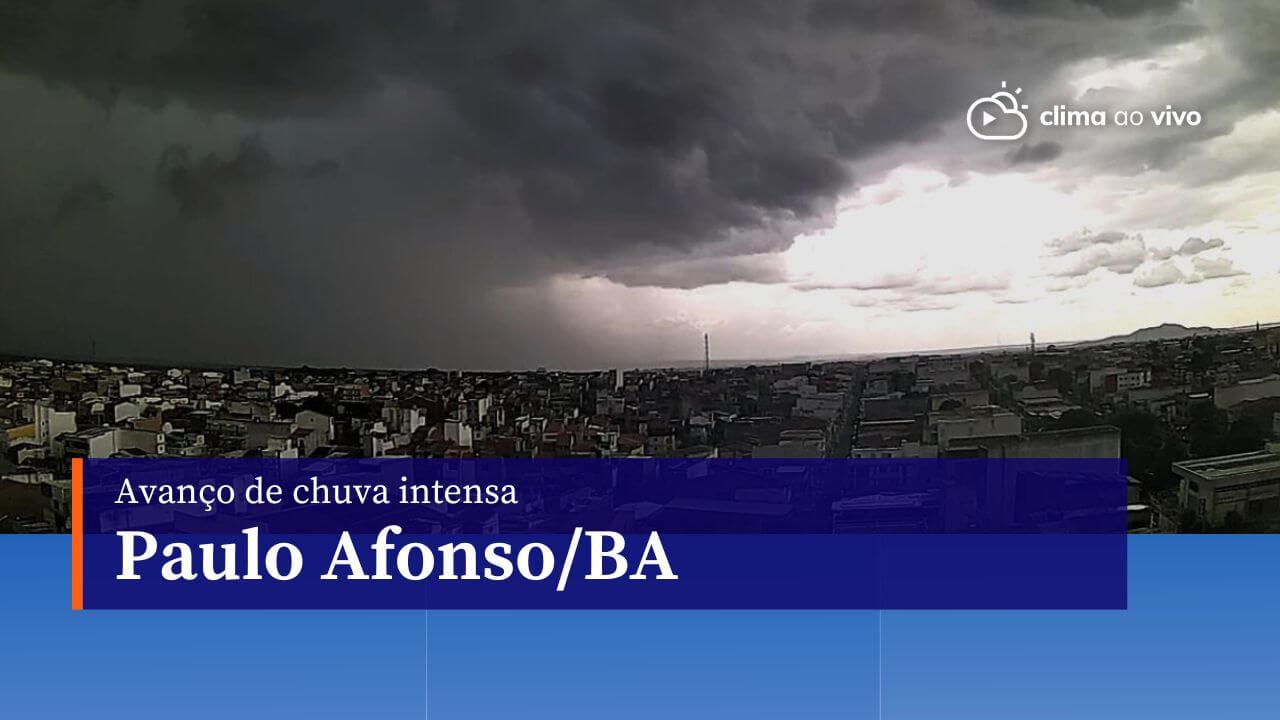 Avanço de chuva intensa em Paulo Afonso/BA - 23/02/24