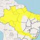 Alerta amarelo para temporais, chuva, ventania e raios em grande parte do Brasil