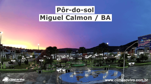 Belíssimo pôr-do-sol em Miguel Calmon / BA - 26/01/20